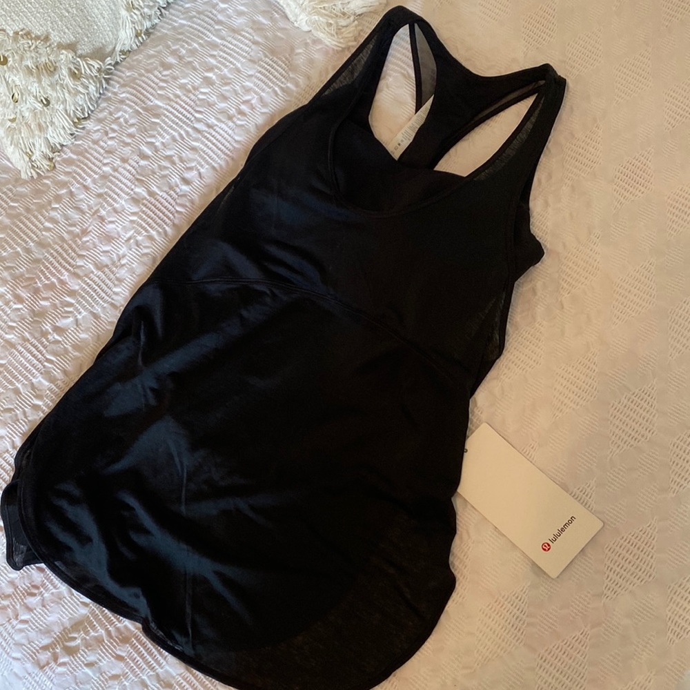 Lululemon Black Tank Top- Twist Around 2in1 Tank